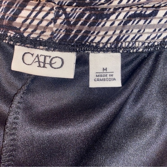 Cato Brand Ladies Asymmetrical Ruffle Skirt with Floral Pattern in Black & Tan - Picture 3 of 5